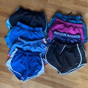 LOT of 8 Girls Athletic Shorts